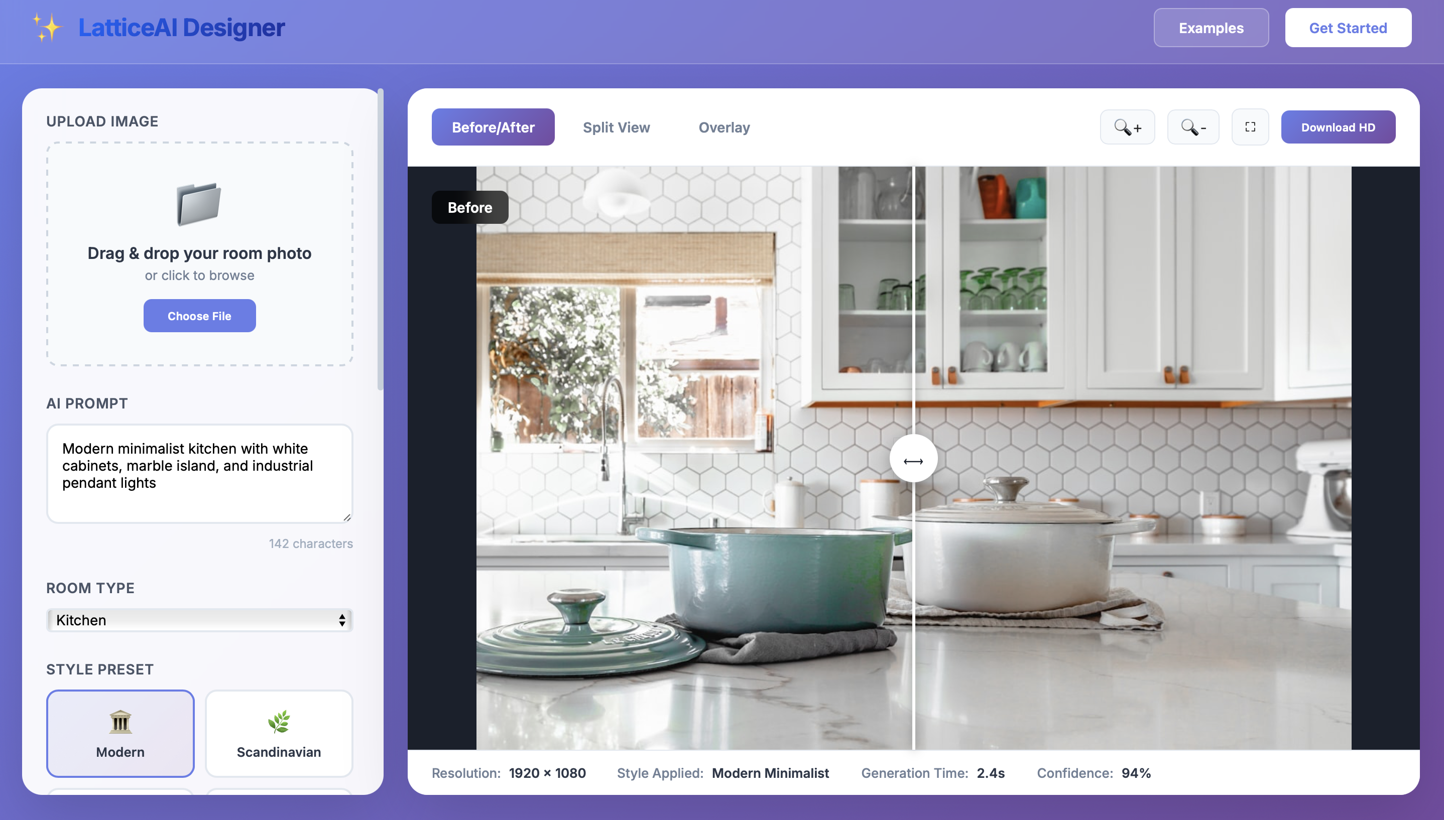 AI Designer Interface